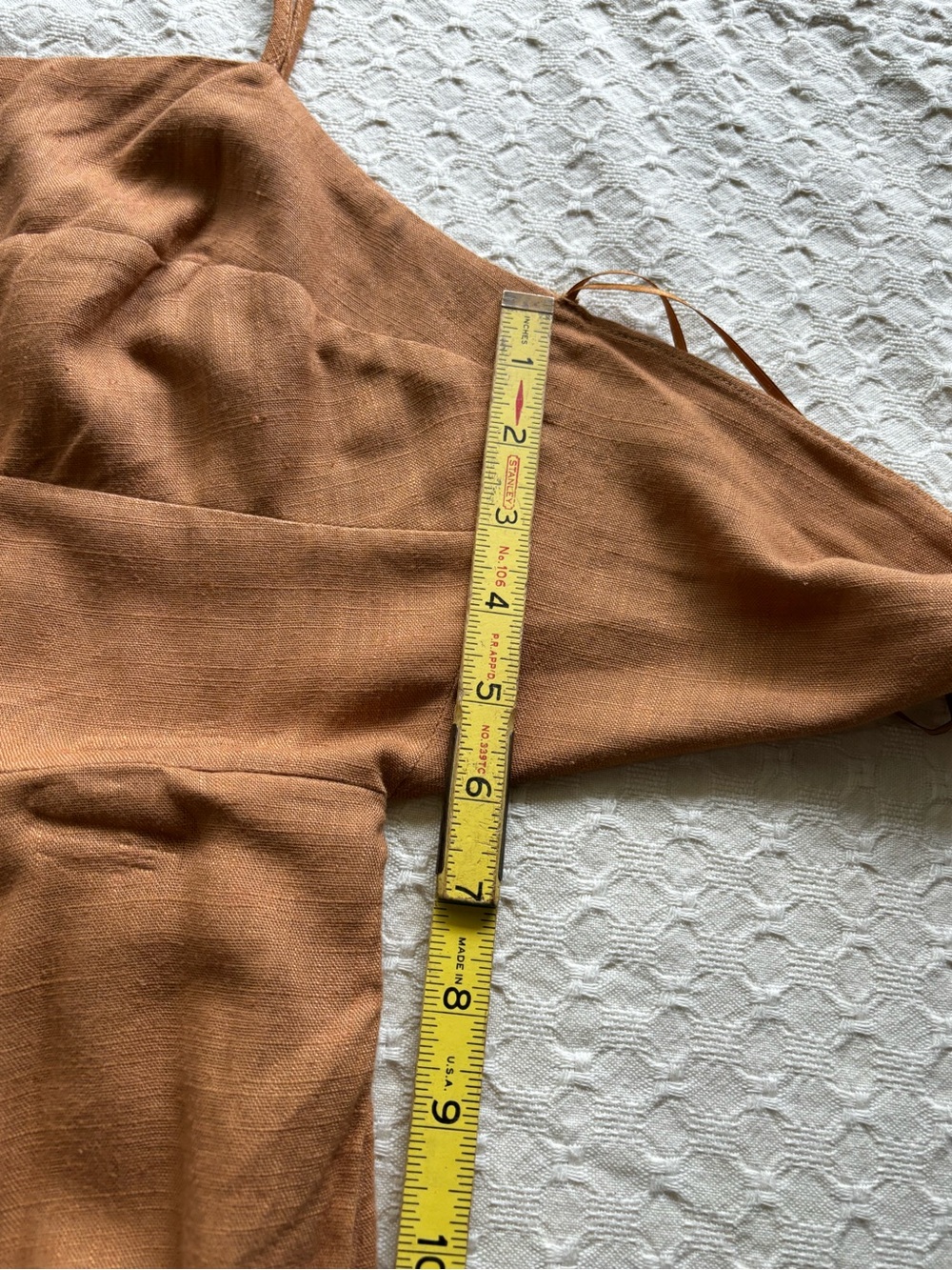 Back-Tie Wide-Leg Jumpsuit in Camel - Picture 12 of 16